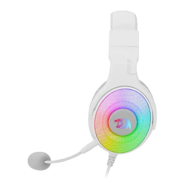 Redragon Over-Ear Pandora Usb (Power Only)|Aux (Mic And Headset) Rgb Gaming Headset - White 2