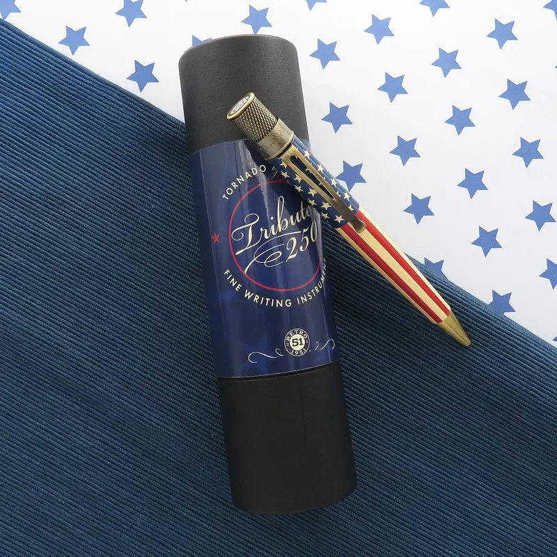 Retro 51 Tornado Vintage Metalsmith Tribute 250 Flag Rollerball Pen 2