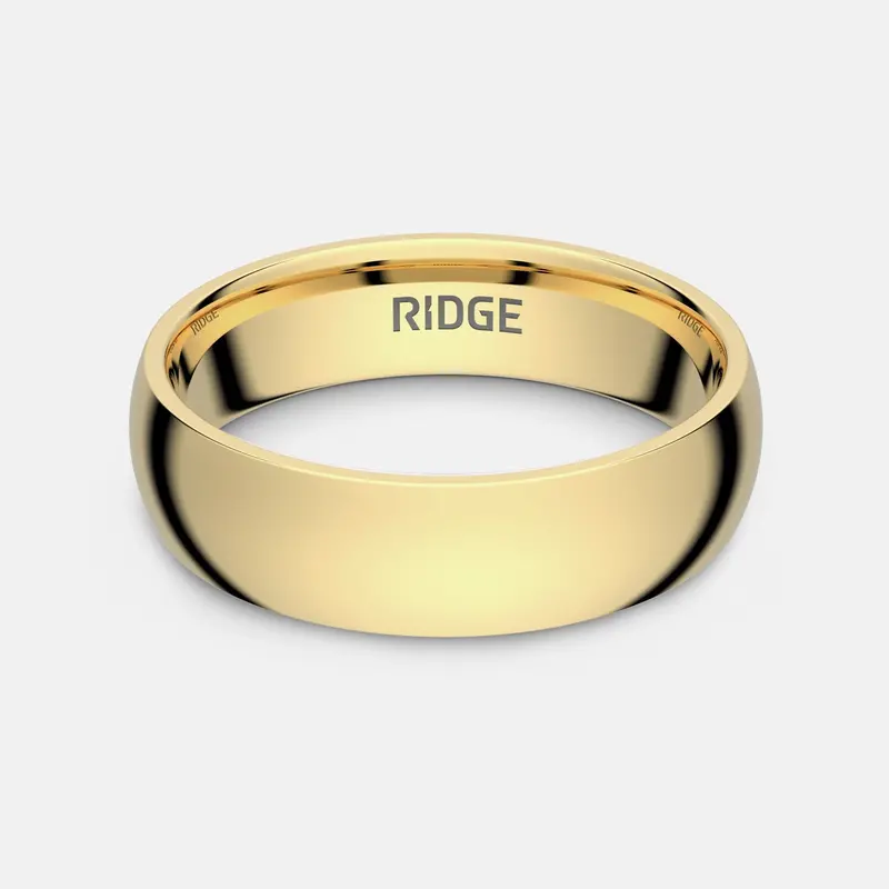 Ridge 6Mm Rounded Ring Set - 24K Gold | Tantalum 2