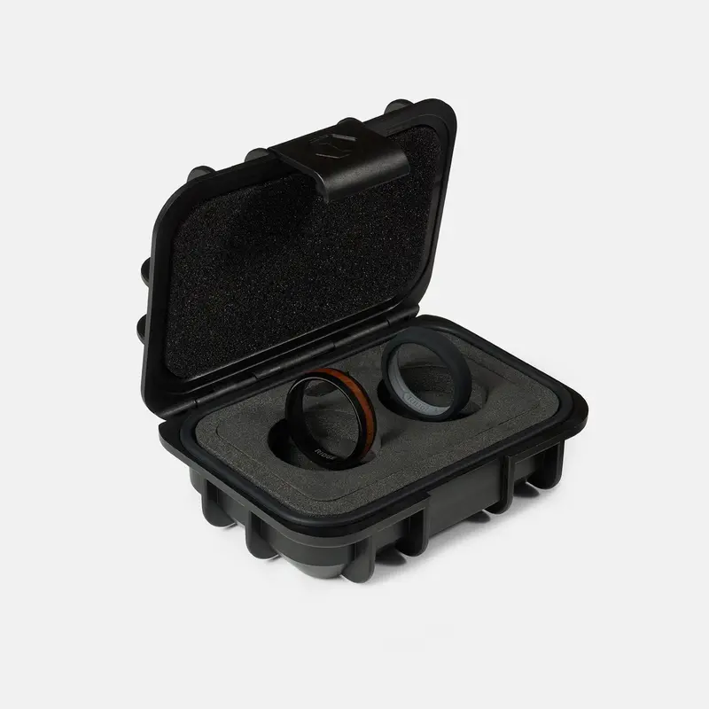 Ridge 6Mm Rounded Ring Set - Mopane Wood 3