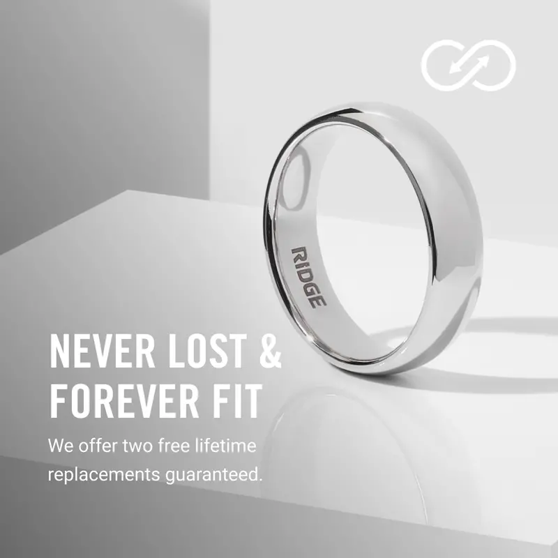 Ridge 6Mm Rounded Ring Set - Platinum | Tantalum 9