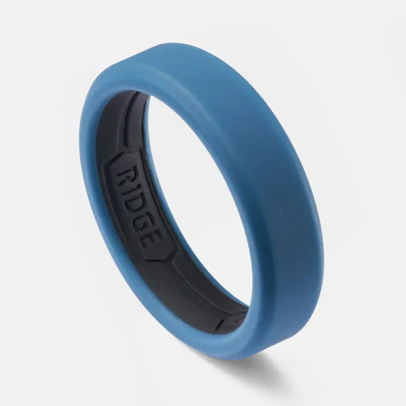 Ridge 6Mm Silicone Ring Set - Alpine Navy 1