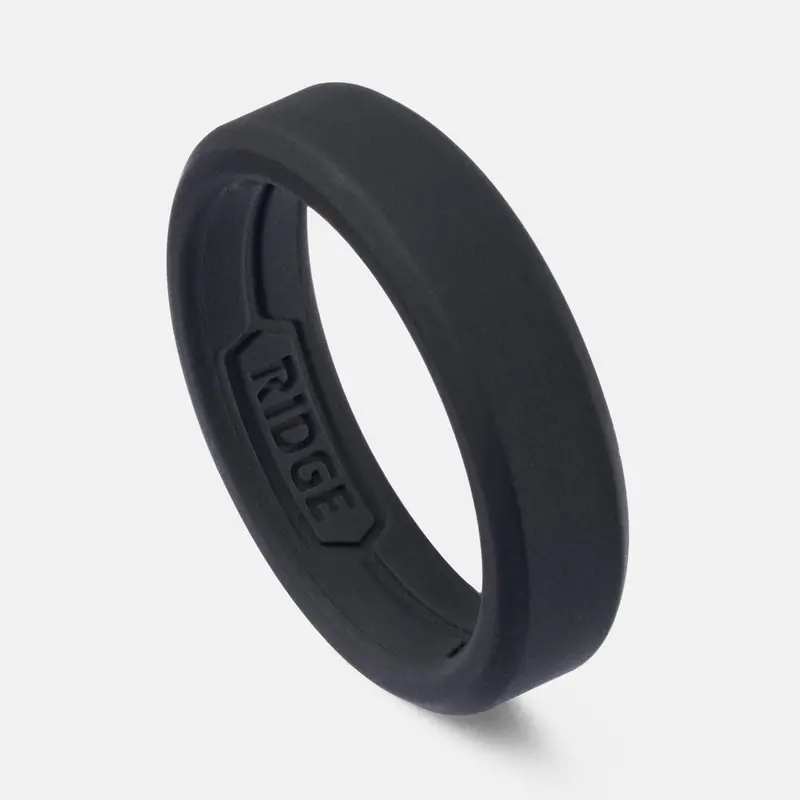 Ridge 6Mm Silicone Ring Set - Royal Black 1