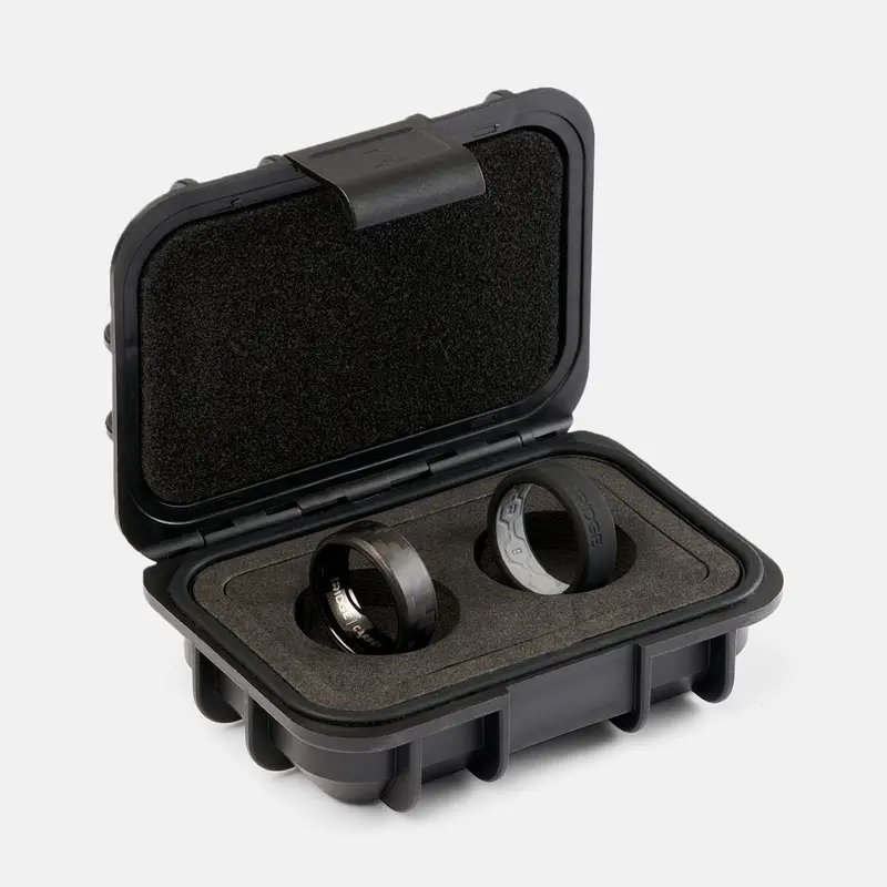 Ridge 8Mm Beveled Ring Set - Carbon Fiber 3K 2