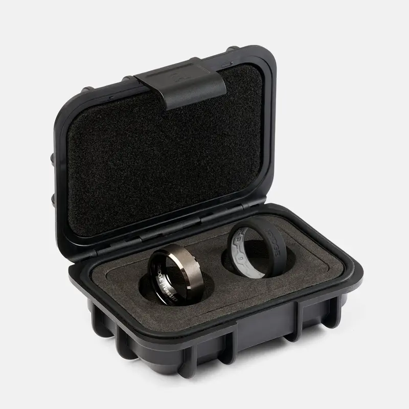Ridge 8Mm Beveled Ring Set - Gunmetal 2
