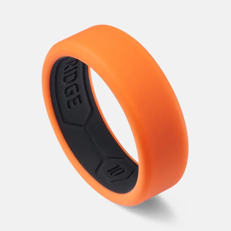 Ridge 8Mm Silicone Ring Set - Basecamp Orange 1