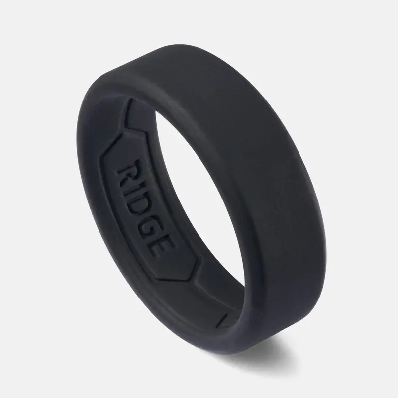 Ridge 8Mm Silicone Ring Set - Royal Black 1
