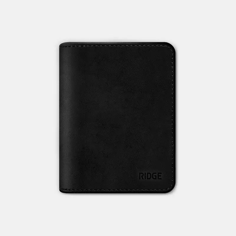 Ridge Bifold - Midnight Black Leather 1