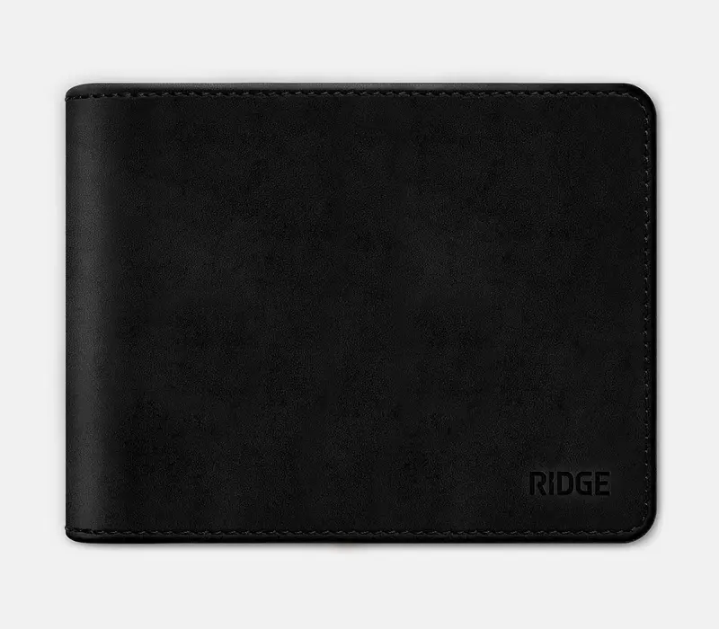 Ridge Billfold - Midnight Black Leather 2