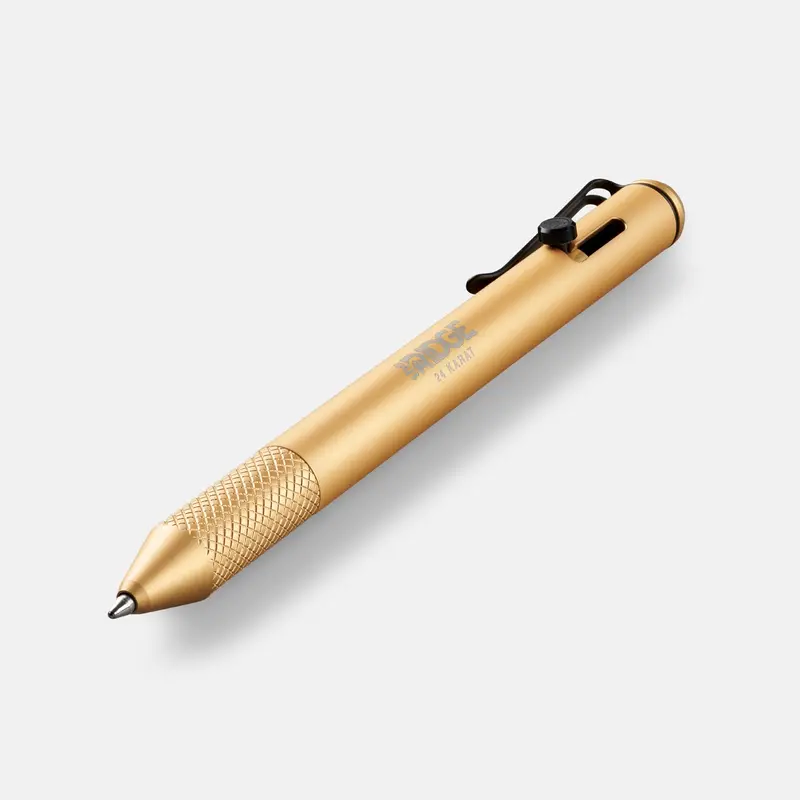 Ridge Bolt Action Pen - 24K Gold 1