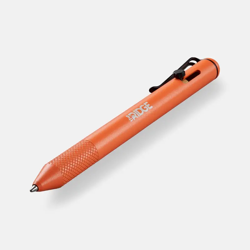 Ridge Bolt Action Pen - Basecamp Orange 1
