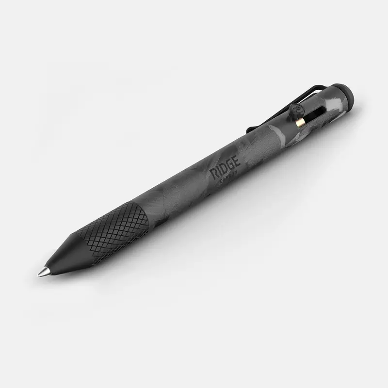 Ridge Bolt Action Pen - Forged Carbon 1