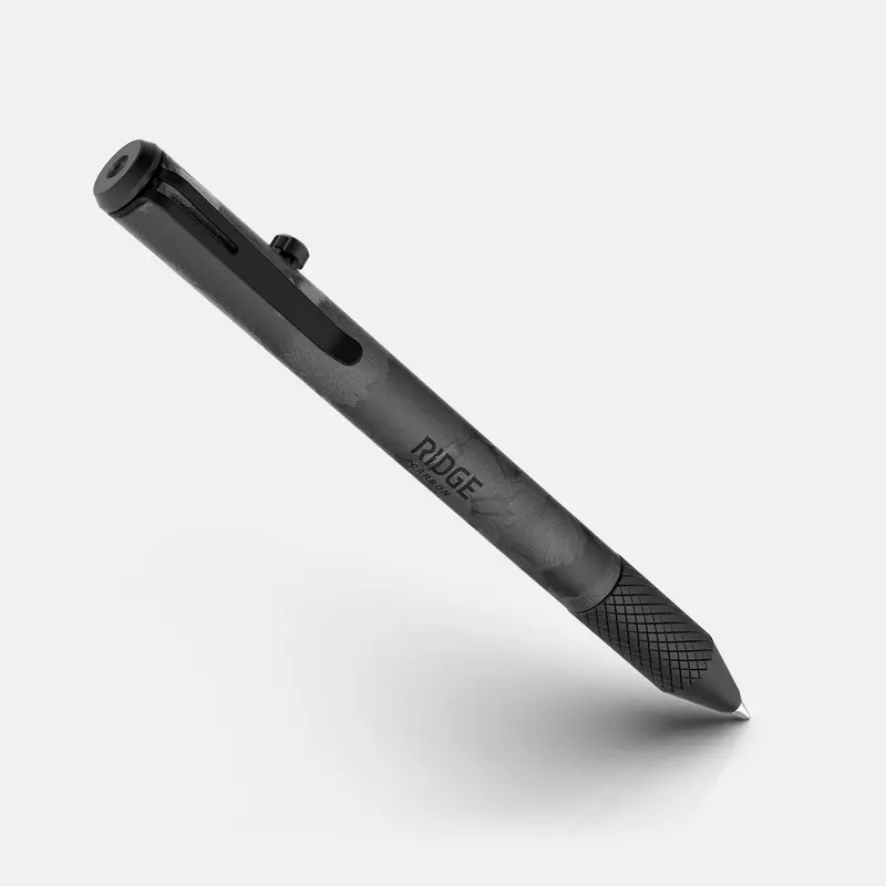 Ridge Bolt Action Pen - Forged Carbon 2