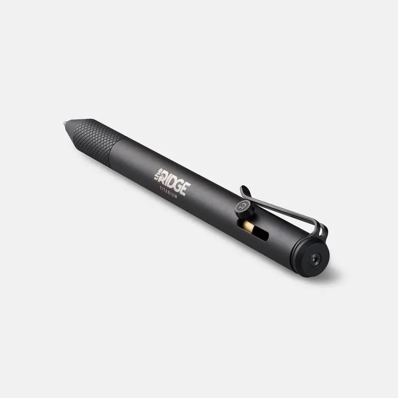 Ridge Bolt Action Pen - Matte Black Titanium 2
