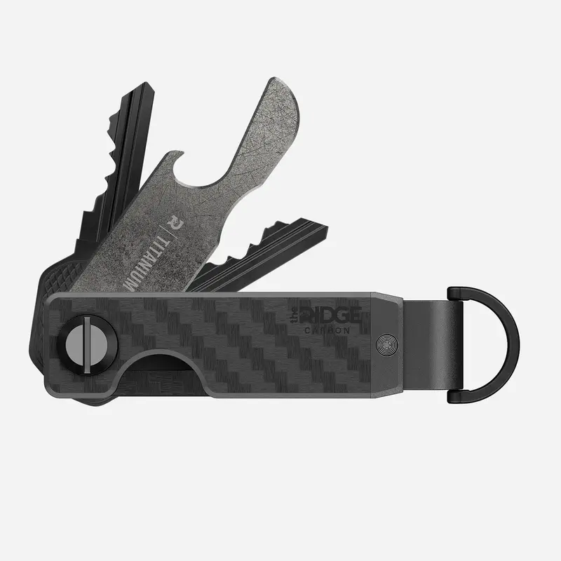 Ridge Keycase Bottle Opener - Stonewashed Titanium 1