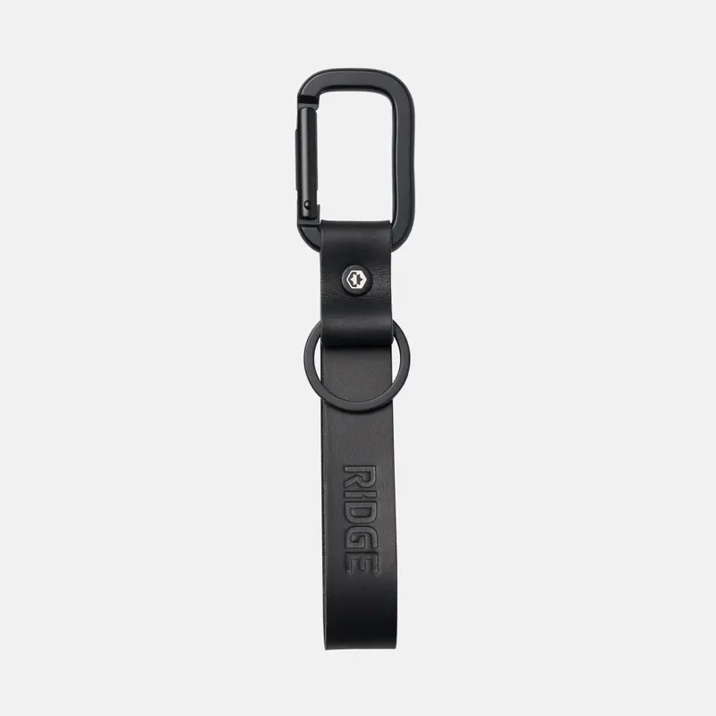 Ridge Keychain - Midnight Black Leather 1