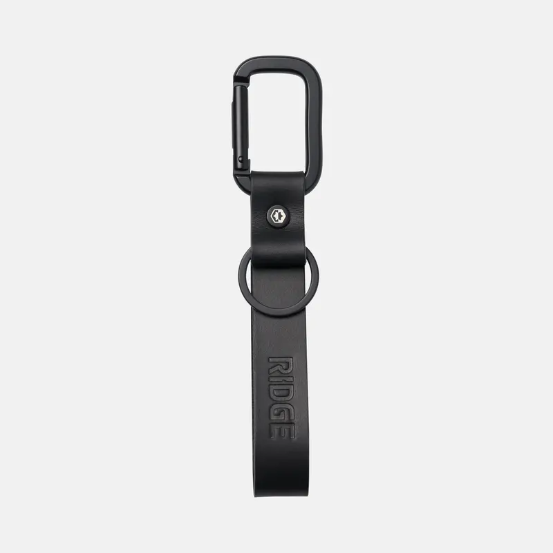 Ridge Keychain - Midnight Black Leather 2