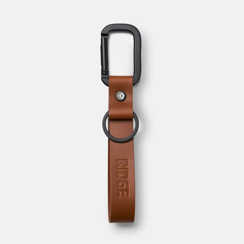 Ridge Keychain - Tobacco Brown Leather 1