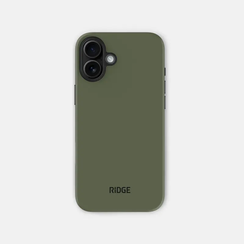 Ridge Phone Case - Matte Olive - Iphone 16 Plus 1