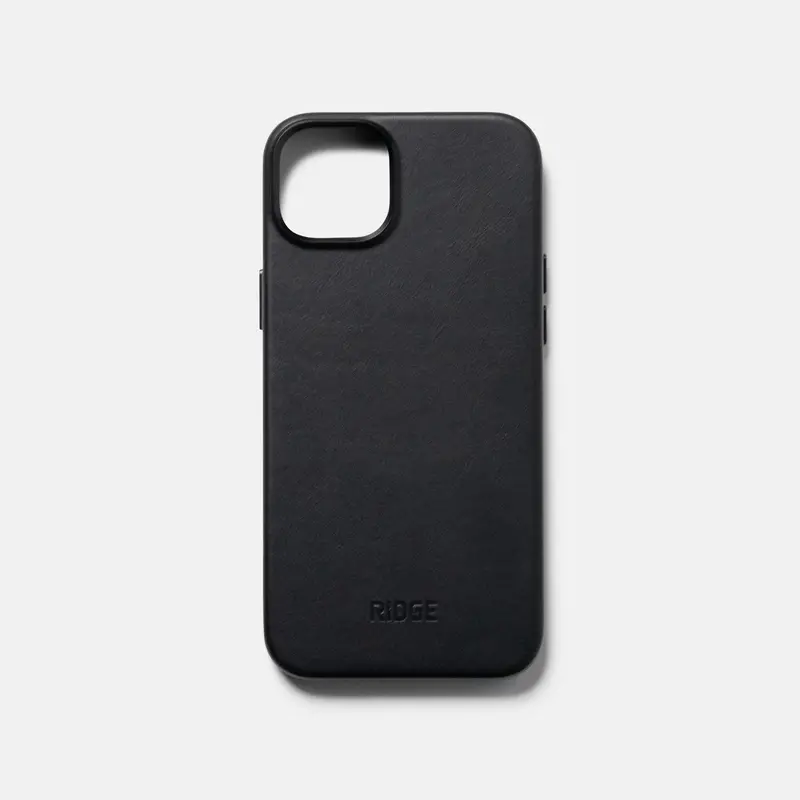 Ridge Phone Case - Midnight Black Leather - Iphone 15 Plus 1