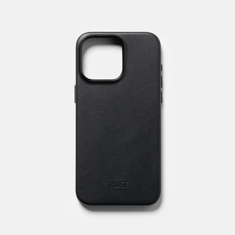 Ridge Phone Case - Midnight Black Leather - Iphone 15 Pro Max 1