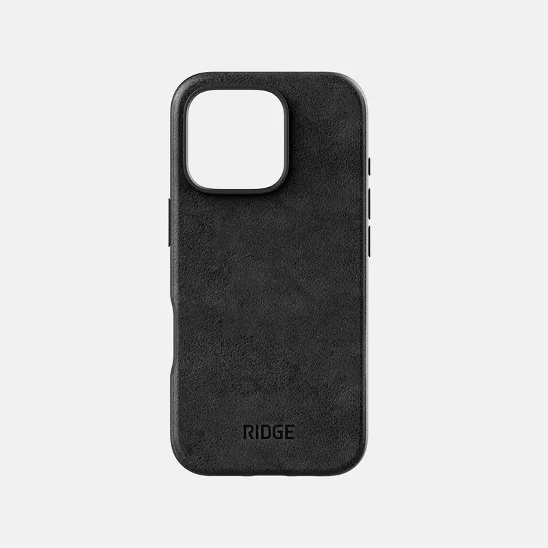 Ridge Phone Case - Midnight Black Leather - Iphone 16 Pro 1