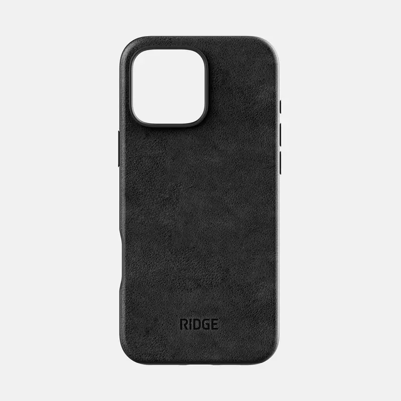 Ridge Phone Case - Midnight Black Leather - Iphone 16 Pro Max 1