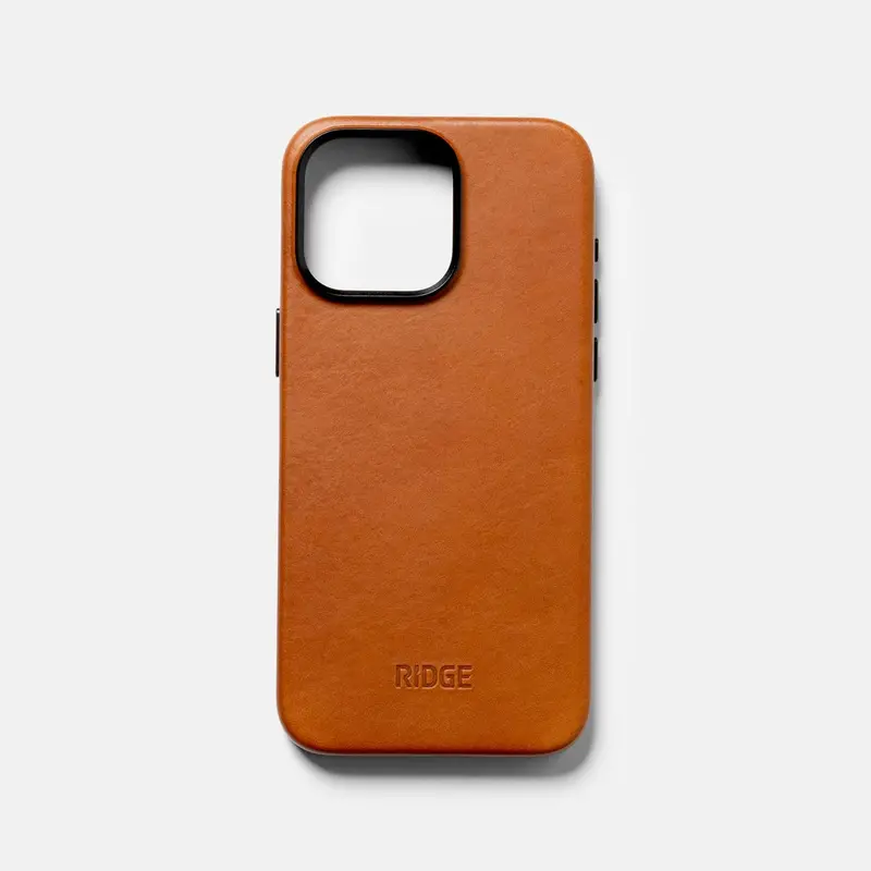 Ridge Phone Case - Tobacco Brown Leather - Iphone 15 Pro Max 1