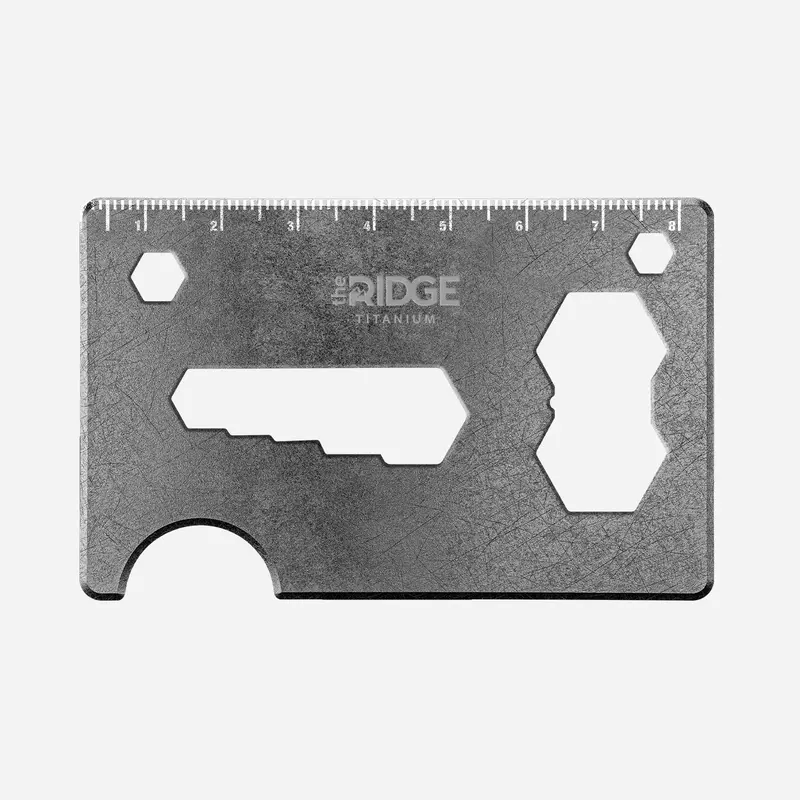 Ridge Wallet Bottle Opener - Stonewashed Titanium 1