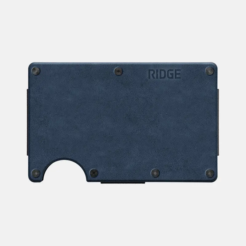 Ridge Wallet - Cobalt Blue Leather 1