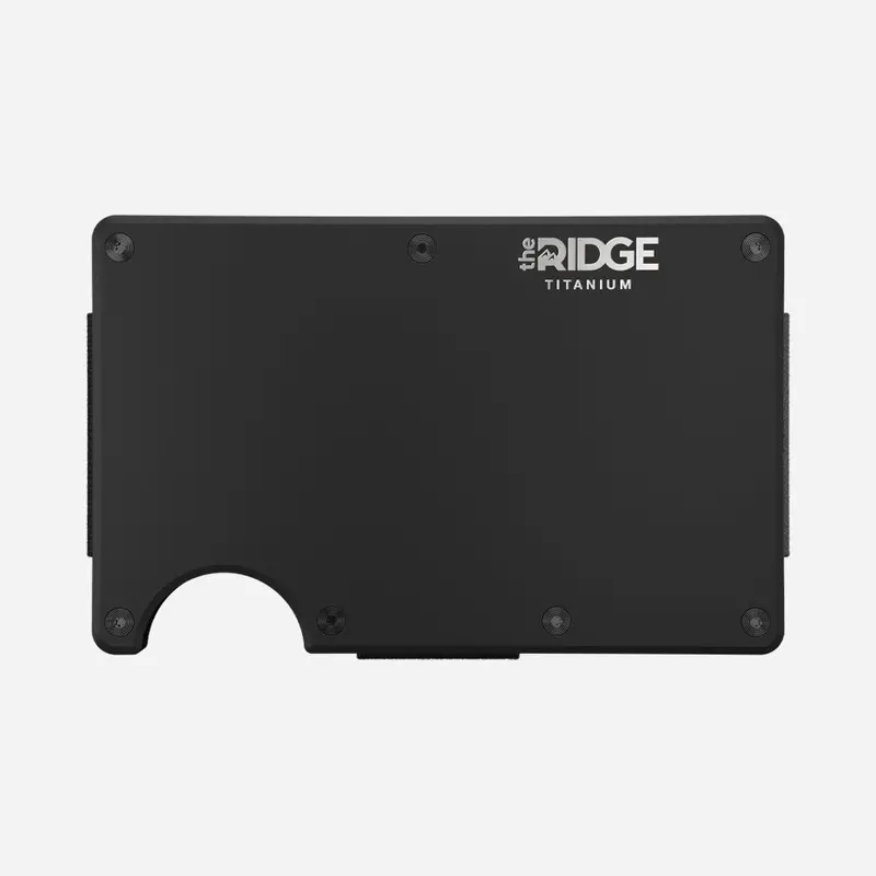 Ridge Wallet - Matte Black Titanium 1