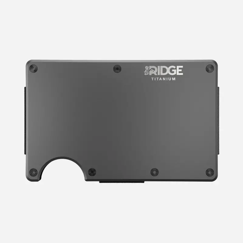 Ridge Wallet - Matte Gunmetal Titanium 1