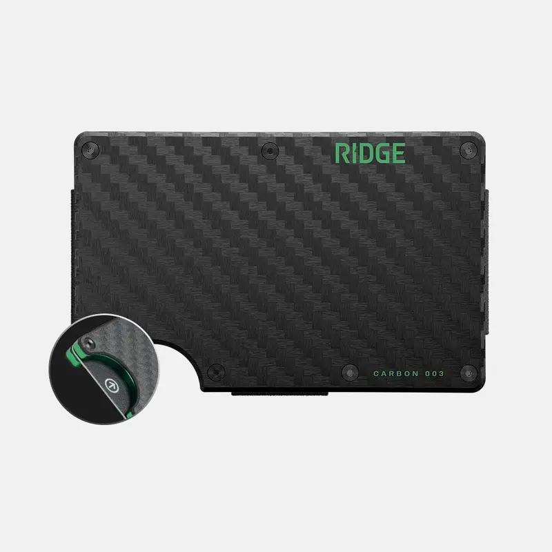Ridge Wallet - Voodoo Green Carbon 003 1