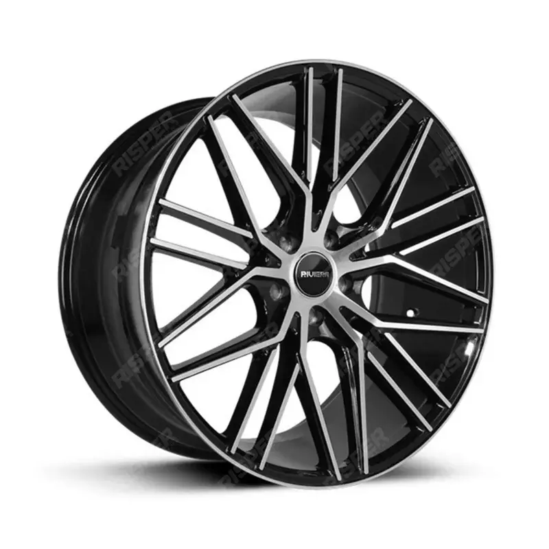 Riviera Rv130 Black Polished – 22 Inch Alloys – 5X120 - Qty1 1