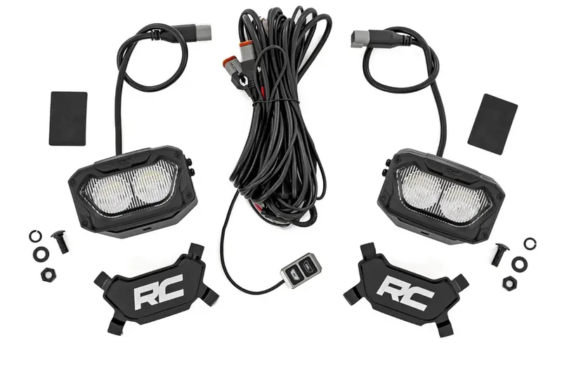 Rough Country 5" Light Pods White/Amber Drl | Flood | Pair 1