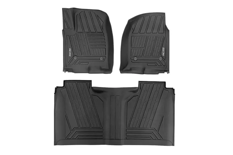 Rough Country Flex-Fit Floor Mats 2019-2026 & Refresh Chevy/Gmc 1500/2500Hd/3500Hd 2
