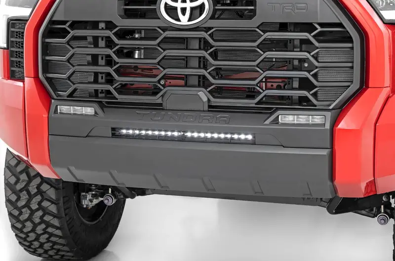 Rough Country Led Light Bumper Mount | 20" Black Slim Line | 2022-2026 Toyota Tundra 1