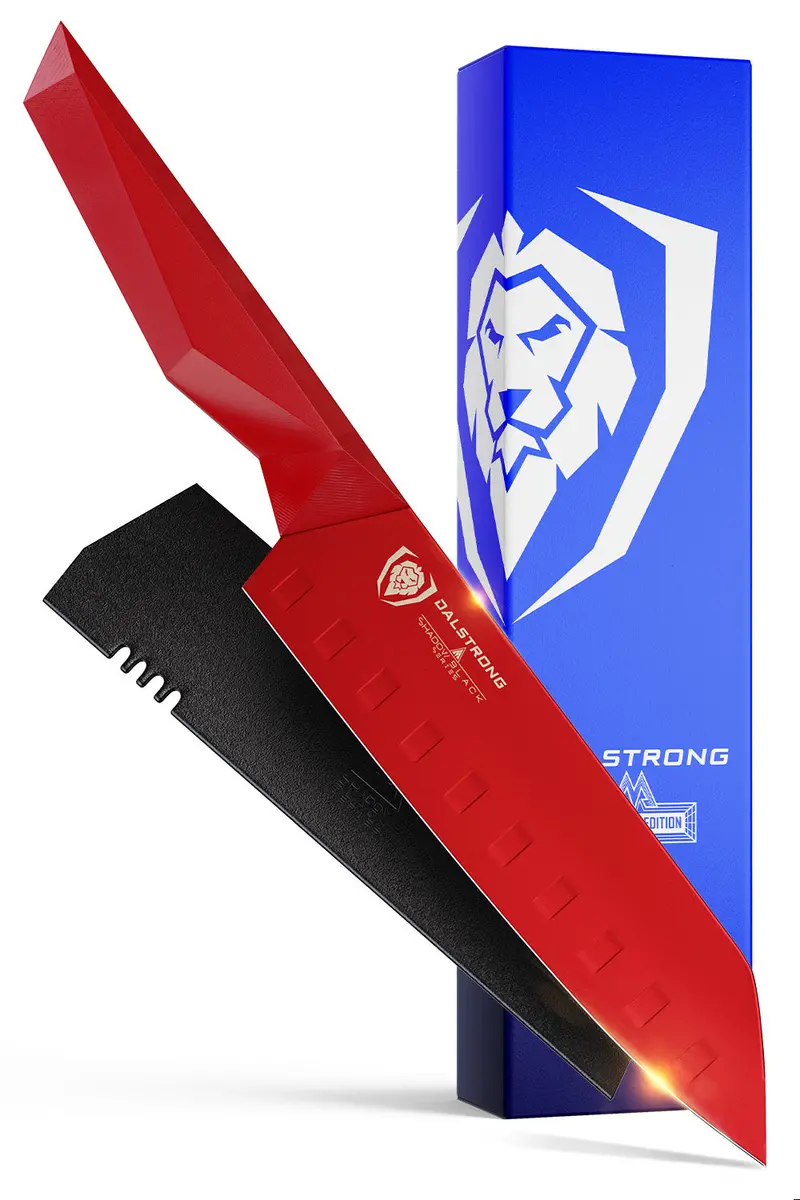 Santoku Knife 7" | Shadow Black Series | Red Edition | Dalstrong © 1