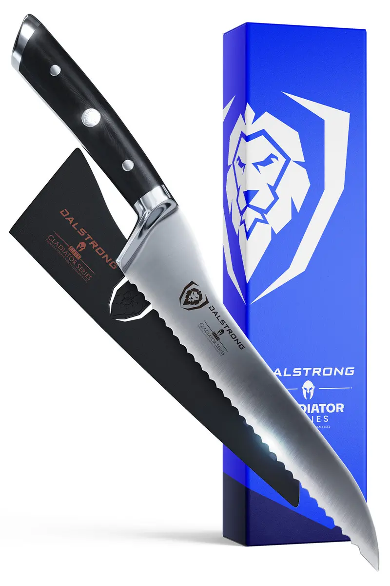 Serrated Offset Bread & Deli Knife 8" | Gladiator Series | Nsf Certified | Dalstrong © 1