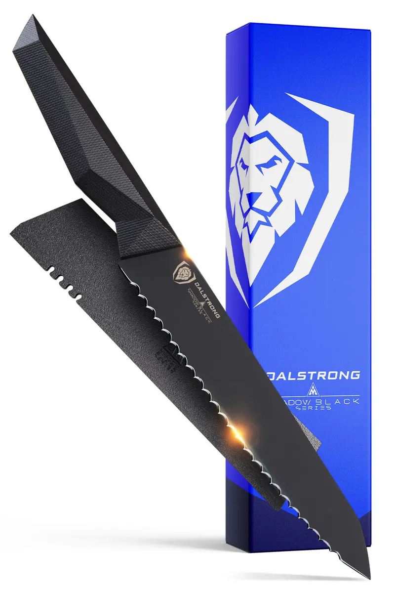 Serrated Utility Knife 6.5"  | Shadow Black Series | Nsf Certified | Dalstrong © 1