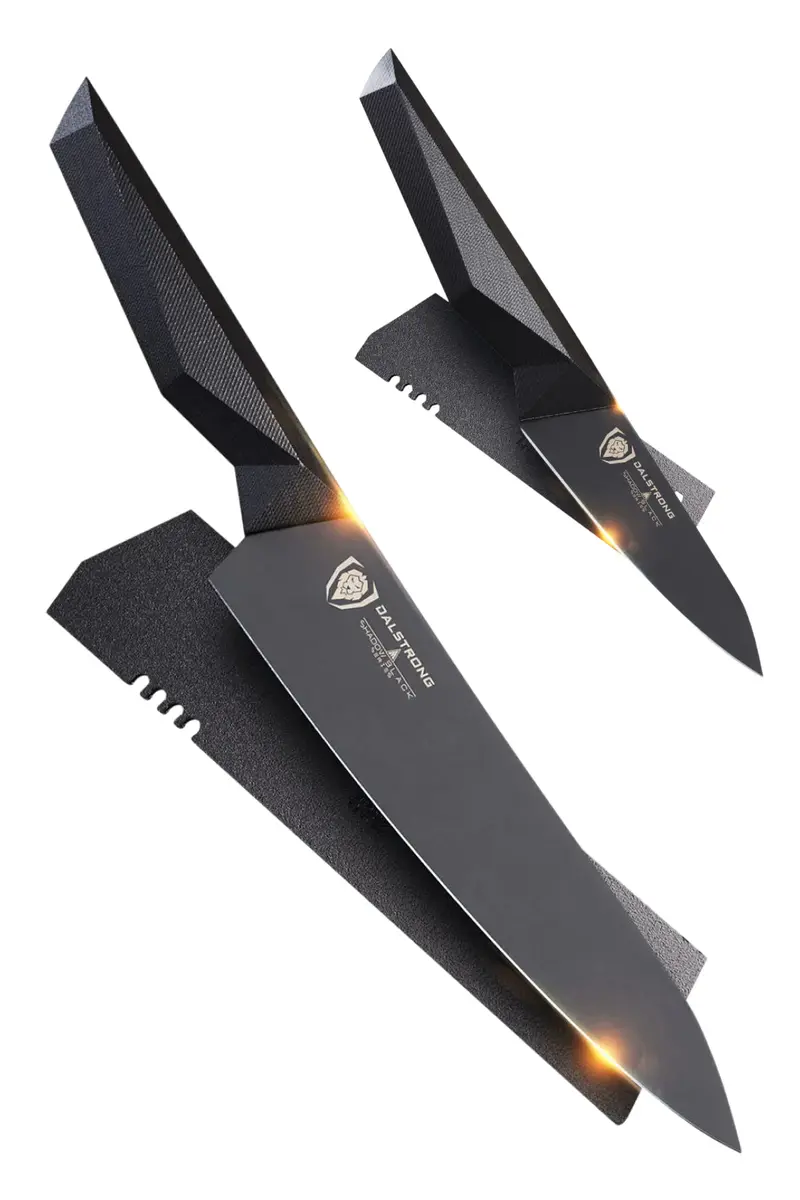 Shadow Black Bundle | 8" Chef's Knife + 3.75" Paring Knife 1