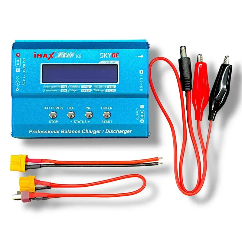 Skyrc Imax B6 V2 60W Charger/Discharger (1–6A, 1–6S Lipo/Li-Ion/Life) With 12V 5A 60W Dc Power Adapter – Original Balance Charger 1