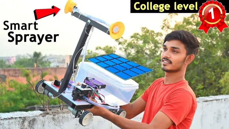 Smart Pesticide Sprayer Robot | Science Project Kit For Inspire Award & Stem Exhibitions 1