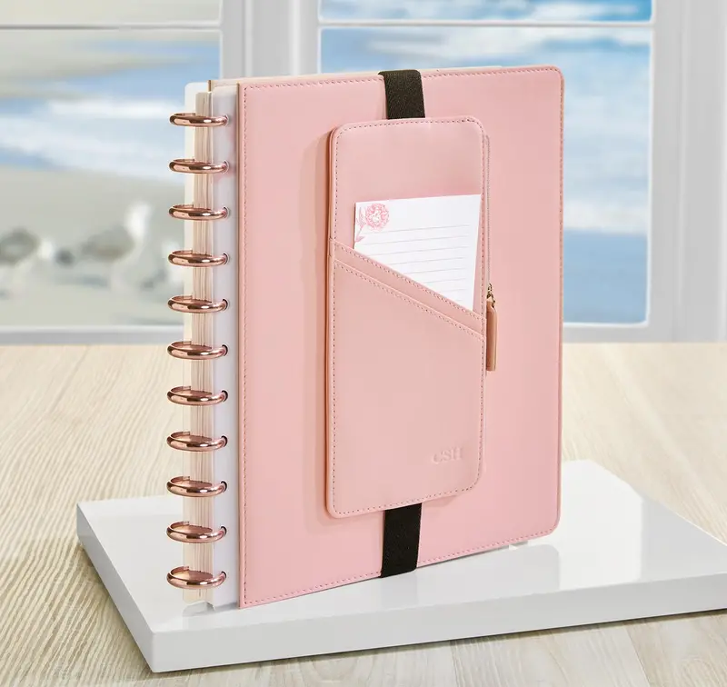 Smooth Leather Zip-Pocket Notebook Belt 1