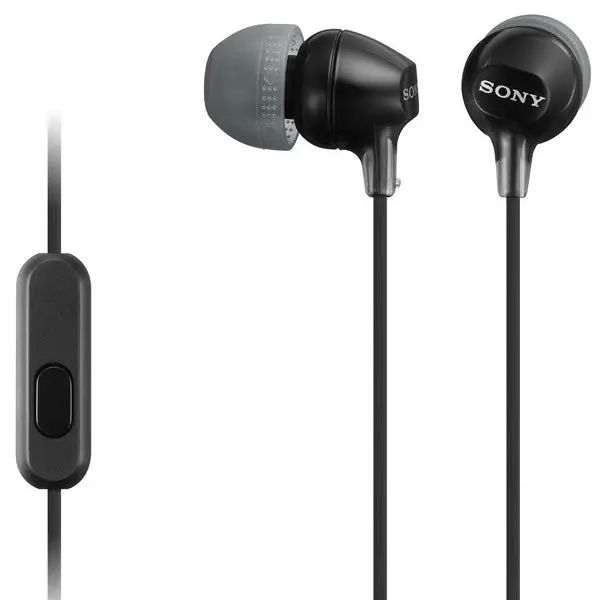 Sony Mdr-Ex15ap Earphones With Mic - Black 1