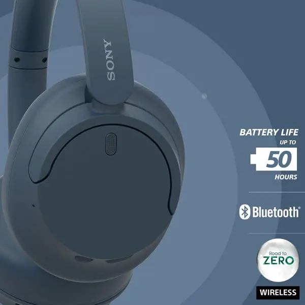 Sony Wh-Ch720 Noise Cancelling Over-Ear Headphones - Blue 2