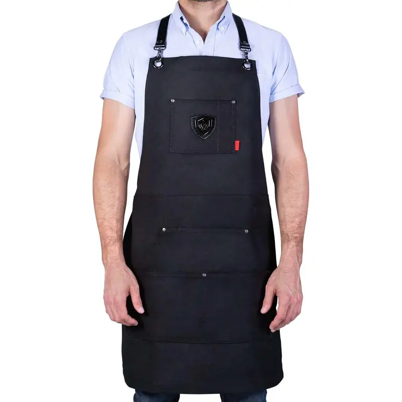 Sous Team Apron | Heavy-Duty Waxed Canvas | Professional Chef's Kitchen Apron | Dalstrong © 2
