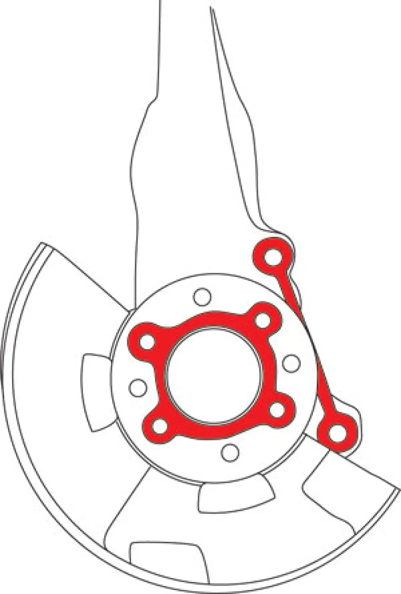 Spc Performance +1.25 Degree Camber & Caliper Shim Kit 2011-2013 Hyundai Equus / 2009-2014 Genesis / 2015 Kia K900 2