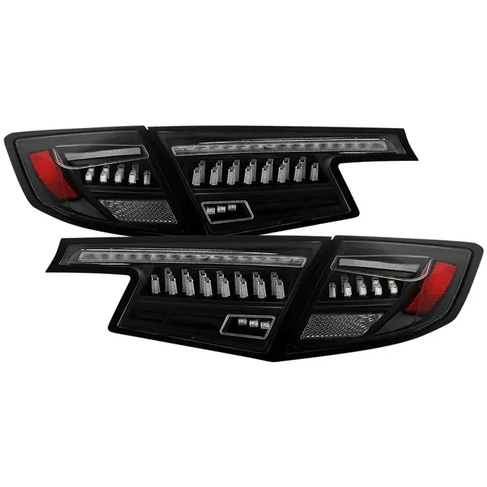 Spyder 2022-2024 Honda Civic 5-Door Led Tail Lights - Greeting Light Show - Led Crystal Light Poles Parking Lights - Sequential Led Turn Signal Lights - Black 1