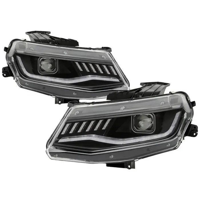 Spyder Chevy Camaro 16-18 Hid Model Full Led Headlights Black Pro-Yd-Ccam16hidap-Seq-Bk 1